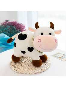 Black & White Heart Pattern Plush Cow Doll - This Adorable Plush Cow Doll Has A Soft, Fluffy Feel, Making It A Great Gift For Children, Boys And Girls, At Christmas, Easter Parties. It Is A Top Choice For Birthday And Holiday Gifts, A Wonderful Present For Friends, And A Perfect Plush Doll Collection For Animal Lovers. - Multicolor - View 5