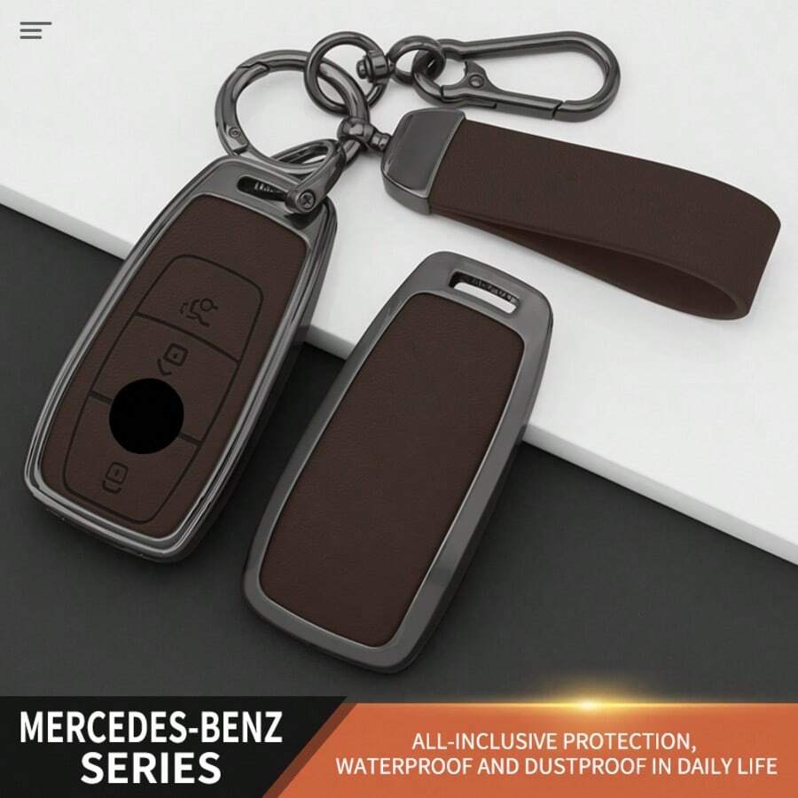 Minimalist & High-End Zinc Alloy Key Fob Case For - Compatible With A4 B9, A5, A6, 8S, 8W, Q5, Q7, S5, S7, TT | Durable Remote Key Cover - Keychain - View 1