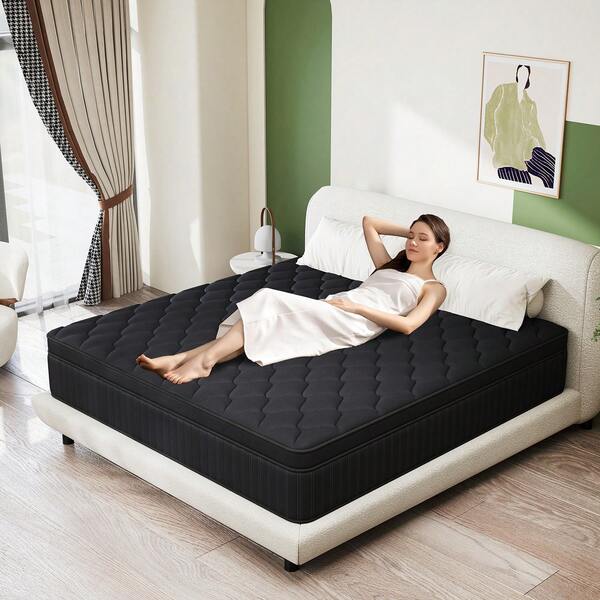 CHEVNI 12/14 Inch Queen Mattress, Built-In Memory Foam And Individually Pocketed Springs, Available In Twin, Full, Queen And King Mattress Sizes,  Fiberglass-Free, Odorless, Highly Breathable, Providing A Comfortable Sleep.