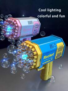 Handheld Electric Bubble Machine - Outdoor Game And Party Bubble Maker - 40 Hole Bubble Blower (Batteries And Bubble Liquid Not Included) - Multicolor - View 9