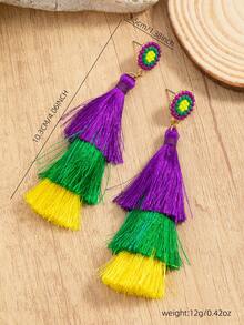 1对复古ins风时尚创意百搭奢华节日派对嘉年华耳环