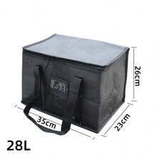 Large Insulated Pizza Delivery Bag, Thermal Takeaway Food Bag, Hot & Cold Keep For Delivery Rider - Black - View 10