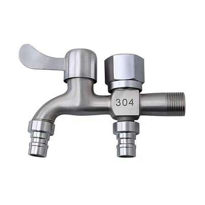 Dual-Head Dual-Outlet Faucet, Suitable For Outdoor And Home Use, Elegant Style, Long Lifespan, With Splash-Proof Filter