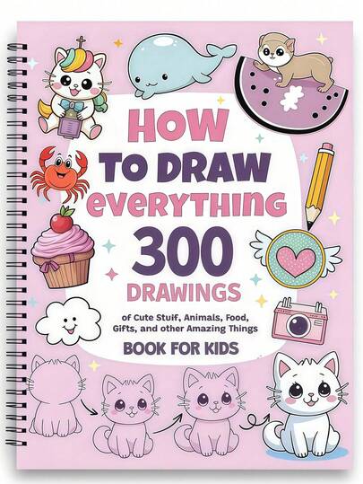 1pc Adult & Kids Coloring Book With Bold, Simple Patterns, Minimalist Design, Suitable For Relaxation. Can Be Used As Christmas, Halloween, Birthday, Children's Day Gift, Student Supplies, Back To School Supplies.