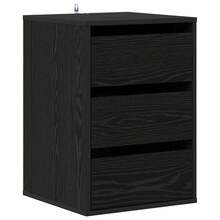 vidaXL Armadio da tiroirs Chêne nero 41 x 40 x 58 cm Legno d'ingegneria - nero - Visualizzare 2