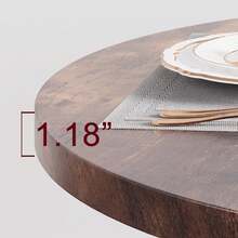 Juego de Comedor de 3 Piezas para 2 Personas – Mesa con Tapa de Imitación Madera y 2 Sillas, Estructura Metálica, Ideal para Espacios Pequeños y Departamentos - Marrón - Ver 6