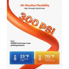 Bobina de manguera de aire retráctil, manguera de aire híbrida de 3/8 pulgadas x 80 pies Max 300PSI, bobina de mangueras de compresor de aire cerrada con rebobinado automático con plomo de 6,6 pies, montaje giratorio de techo / pared de 180 ° para talleres - 3/8 pulgadas x 80 pies - Ver 5