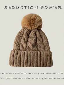 Women's Rhombus Pattern Casual Acrylic Knit Hat, Autumn/Winter - 1pc - View 6