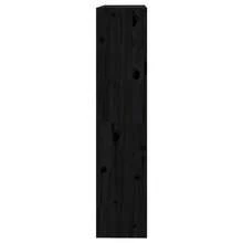 vidaXL Bibliothèque/Séparateur de pièce Noir 80x30x135,5 cm Pin massif - Noir - Voir 6