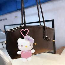 4英寸经典立式钥匙扣，可爱卡通人物钥匙圈，萌系动漫配饰，可挂在包包上，装饰车钥匙，收藏品，送给女孩、青少年、成人的完美生日/节日礼物 - 粉色 - 查看 4