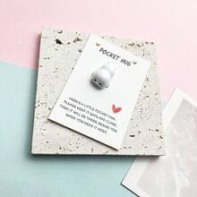 2pcs Resin Penguin Pocket Hug Encouragement Greeting Cards, Romantic Mini Love Token, Comes With Encouragement Card, Gift For Family, Friends, Christmas, Valentine's Day, Mother's Day, Birthday, Motivational Pocket Cards - Multicolor - View 6