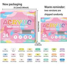 1 Peça Caneta Marcadora Acrílica, Controle Inteligente de Tinta, Conjunto de 12/24/36/48 Cores, Pintura, Grafite, Combinação de Coloração, Ferramenta de Desenho Profissional, Presente de Feriado, Essencial de Volta às Aulas - Multicolorido - Visão 16