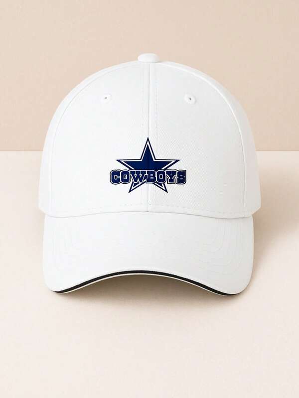 Casual Adjustable Sandwich Baseball Cap For Men And Women   Cowboys Star Logo Design With Bold Team Name Embroidery   Perfect For Everyday Wear Sports Activities And Outdoor Adventures Lightweight Breathable Fabric With Comfortable Fit And Easy Size Adjustment For All Head Sizes