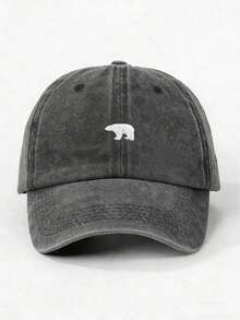 1 件复古北极熊刺绣图案棒球帽，男女通用休闲运动帽 - 彩色 - 查看 20