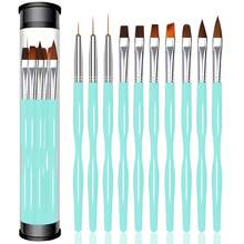 10 Pcs Nail Art Brush Set - Nail Art Design Tools, 3D Builder Nail Gel Brush- Acrylic Nail Drawing Pen- Nail Art Brush For Salon At Home Manicure - Multicolor - View 15