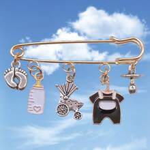 1pc Pacifier Theme Fashion Baby Stroller Bottle Brooch, Cartoon Commemorative Mother's Day Gift