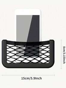 2pcs Car Storage Mesh Bag, Hanging Organizer Net, Universal Cargo Net, Trunk Organizer Net, Elastic Car Trunk Storage Net Bag, Car Accessories, Travel Essentials - Black - View 9