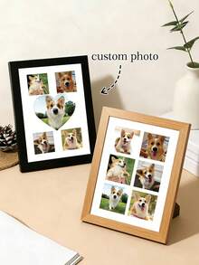Customized Pet Photo Frame - Personalized Dog Photo Display Holder, Customized Pet Gift, Ideal For Pet Lovers' Collage, Birthday/Anniversary, Perfect Gift For Dog Lovers & Pet Memorial Home Decor