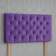 Crush Velvet 3ft Single Headboard Chesterfield 26inch - Silver Crushed Velvet - View 6