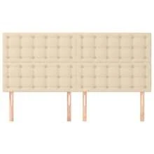 vidaXL Tête de lit Crema 160x5x118/128 cm Tessuto - Beige - Visualizzare 3