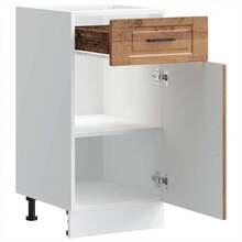 vidaXL Armário de cozinha Porto vieux bois bois d'ingénierie - Castanho - Ver 5