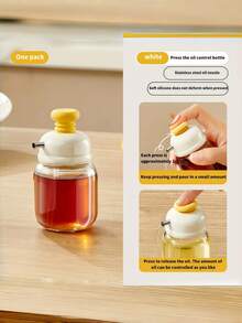 这款玻璃油瓶采用压力控制精准出油和调油功能，设计现代，适用于盛装酱油、醋和调味品。可重复使用的厨房油瓶，采用精准的压力控制出油技术，有绿色和白色两种颜色可选。厨房玻璃油醋瓶。 - 彩色 - 查看 13