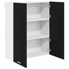 vidaXL Armadio sospeso Chêne nero 80 x 31 x 100 cm Bois d'ingénierie - nero - Visualizzare 5