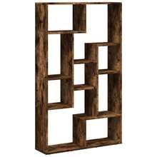 vidaXL Bibliothèque chêne fumé 72x20x120 cm ingénierie du bois - Tabac - Voir 7