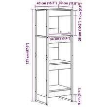vidaXL Biblioteca gris Sonoma 80 x 30 x 155 cm madera de ingeniería - Gris - Ver 11