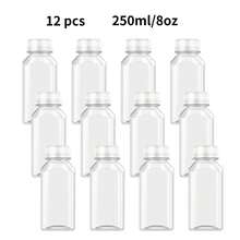 12个2盎司小塑料瓶，带盖，适合储存液体——姜汁饮料、冷冻、防漏、塑料奶昔瓶，非常适合盛装果汁、牛奶、自制饮料。 - 白色 - 查看 14