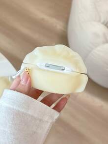 1pc Cute 3D Dumpling + Pendant Silicone Earphone Case, Suitable For Apple Pro 3/1/2/4 Cartoon Creative Protective Cover - Multicolor - View 4