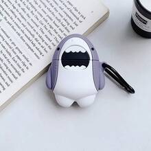 Cute Cartoon Shark Design Protective Case, Compatible With Apple, 3D Cartoon