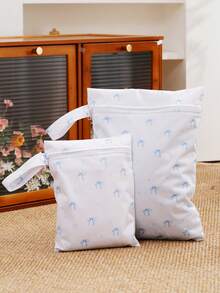 2pcs Wet/Dry Separated Beach Travel Storage Bag Diaper Bag - Multicolor - View 12