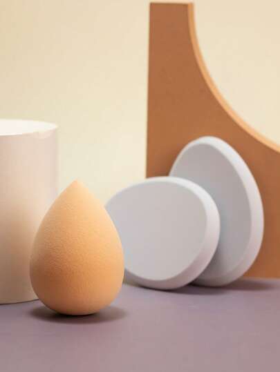 3pcs Reusable Dry & Wet Makeup Sponge Set, Soft Makeup Blender Applicator For Powder, Liquid, Setting Makeup, Suitable For Men And Women, Portable Daily & Travel Essential