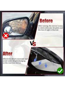 2pcs Car Rearview Mirror Silicone Rain Cover, Essential For Rainy Days, Windshield Protector, Compact Design, Practical Solution, Durable Material, Weather-Resistant, Rearview Mirror Accessories, Mirror Protective Film, For Car Owners - Multicolor - View 8