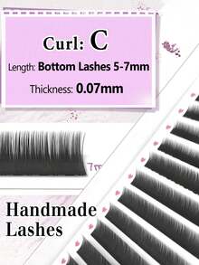 FOXYMEI 1500pcs Bulu Mata Palsu Campuran J/B/C Curl Cokelat & Hitam Alami Lembut Pendek 5-7mm, Bulu Mata Individual Berkualitas Tinggi untuk Pesta - MultiWarna - View 8