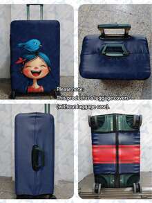 1pc Luggage Cover Suitcase Protective Sleeve, Multiple Sizes Available. Made Of Polyester Fiber, Scratch-Resistant & Wear-Resistant, Unisex. Ideal For Business Trips And Summer Vacations. Easy To Hand Wash And Detachable, A Must-Have Travel Accesso - Multicolor - View 10