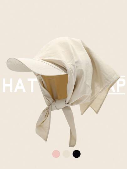 1pc Unisex Quick-Dry Color Block Letter Embroidered Baseball Cap, Versatile Neck Gaiter Bandana Headwear, Outdoor UV Protection, Suitable For Hiking, Cycling, Casual, Beach, Daily Use