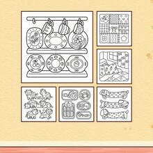 1本可爱图案涂色书，适合成人和儿童，图案大胆而简洁，极简主义大图设计，令人放松。可用作圣诞节、万圣节、生日、儿童节礼物，学生用品，返校用品，学校用品。【手绘必备】无需底色即可涂色，有助于缓解压力，适合成人和青少年。 - 彩色 - 查看 3