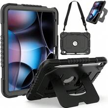 1pc Tablet Case With Stand & Shoulder Strap, Compatible With IPad 10th 10.9 (2022)/IPad 11th (A16) 11", Tab A9 Plus 11", Galaxy Tab A11PLUS, Fashionable Tablet Cover With Pen Slot, Available In Light Pink, Fuchsia, Black, Navy Blue/Black, Red/Black - Multicolor - View 31