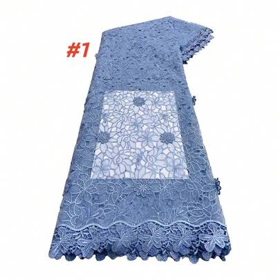 High Quality French African Mesh Silk Lace Fabric, Nigerian Gipure Lace Fabric, No.2026, Suitable For Women's Wedding Dress Sewing Material
