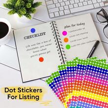 3000 PCS 1/2 Inch Colored Dot Stickers Round Color Coding Labels Circle Dots Labels Price Stickers Polka Circle Dots Sticker Label Sticker For Office, Classroom, Papers Etc - 10色/3000個 - 查看 4
