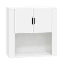 vidaXL Armário mural branco 80x33x80 cm Bois d'ingénierie - Branco - Ver 2