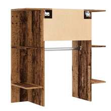 vidaXL Armário de couloir vieux bois 97,5x37x99 cm engenharia madeira - Castanho - Ver 7