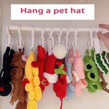 1 pezzo Appendiabiti per vestiti, cappelli e accessori per animali domestici, organizer bianco a molletta per guardaroba di animali domestici - Multicolore - Visualizzare 6