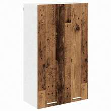 vidaXL Armario suspendido con almacenamiento madera antigua 60 x 31 x 100 cm - Marrón - Ver 2