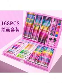 Bộ dụng cụ mỹ thuật học sinh gồm 42/68/86/208 món, bao gồm bút sáp màu và bút chì màu, có thể giặt được (mẫu và màu sắc ngẫu nhiên, không giới hạn ở hình ảnh minh họa), thích hợp cho người mới bắt đầu, quà Giáng sinh, quà tựu trường, quà tốt nghiệp, đồ dùng học tập, quà nhỏ cho tiệc tại nhà. - Nhiều màu - Xem 12