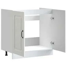 vidaXL Mobile basso per évier Kalmar bianco brillante 80x46x81,5 cm - Bianco - Visualizzare 5