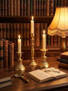 1 pieza/3 piezas Candelabro de metal y hierro simple y creativo, lujoso y romántico para cena a la luz de las velas en bodas, fiestas, dormitorios, mesas, restaurantes, salas de estar, graduaciones, cumpleaños, cocinas, San Valentín y Año Nuevo. Candelabro decorativo, de moda, atmosférico, velas románticas para bodas y mesas, se pueden usar para fiestas de cumpleaños - Dorado - Ver 5