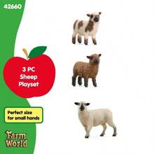Schleich Farm World - Sheep Friends Playset - 3 Realistic Sheep Figurines - Cute Farm Animal Toys For Ages 3+Lifelike - 如圖所示 - 查看 7